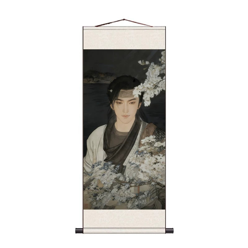 燕云十六声江宴赵光义晋中原手游同人周边丝绸卷轴挂画大尺寸定制