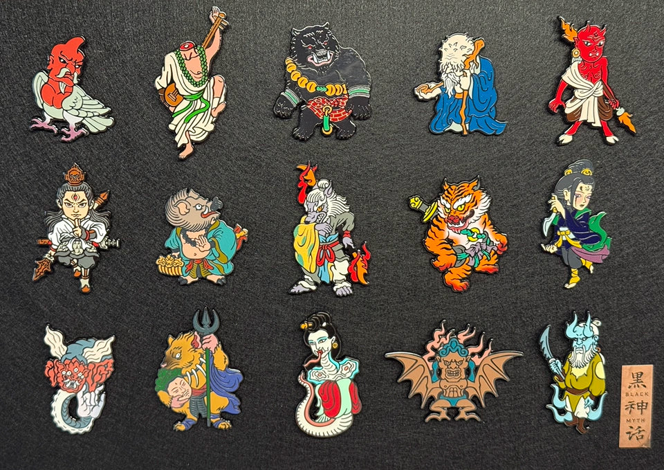Official Black Myth: Wukong Shadow Archive Enamel Magnetic Badges - Set 6