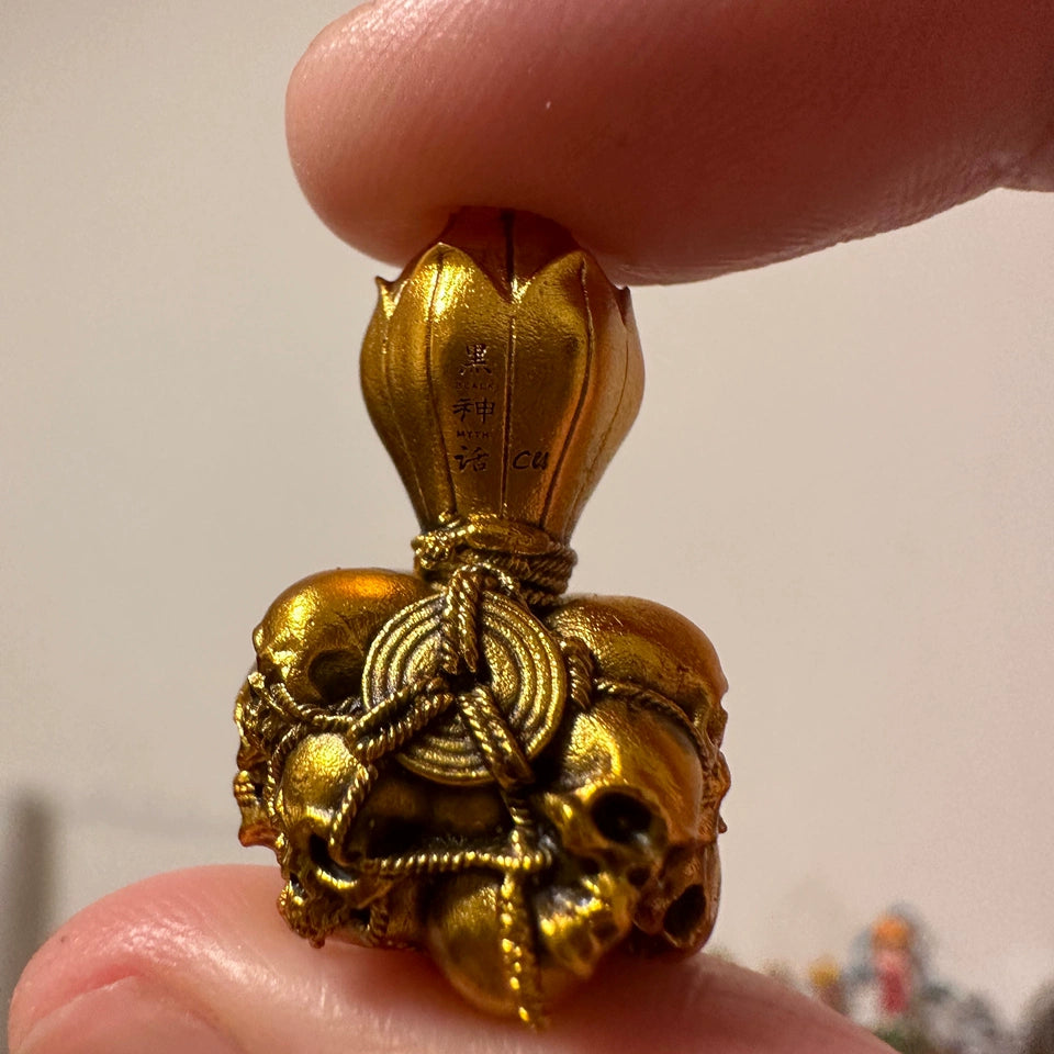 Official Black Myth: Wukong Five Ghosts Gourd Mini Incense Holder - Imitation Gilded Finish