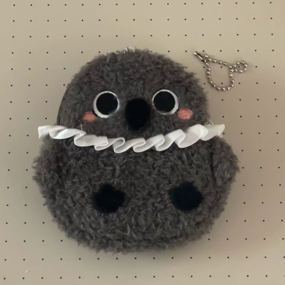 Love and Deepspace Character Earbud Coin Pouch dark gray coal shape