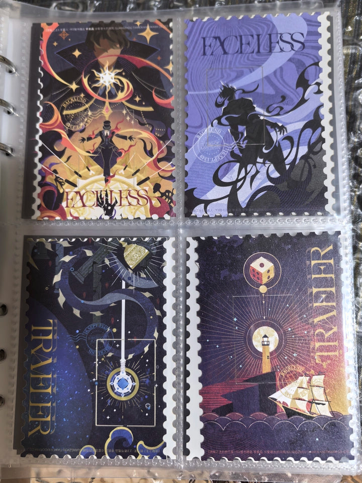 Lord of the Mysteries Chinese novels four stamp-style art cards in sleeve