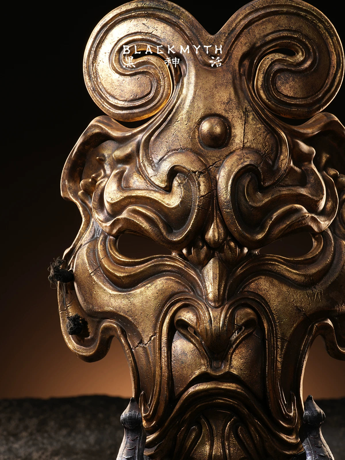 Black Myth: Wukong face mask collectible display detail