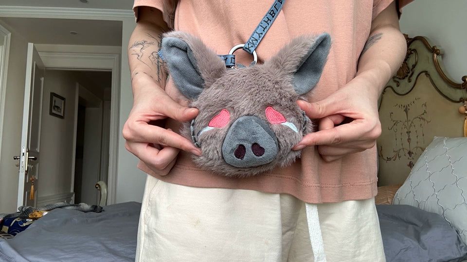 Official Black Myth: Wukong Pigsy Plush Crossbody Pouch with Adjustable Strap
