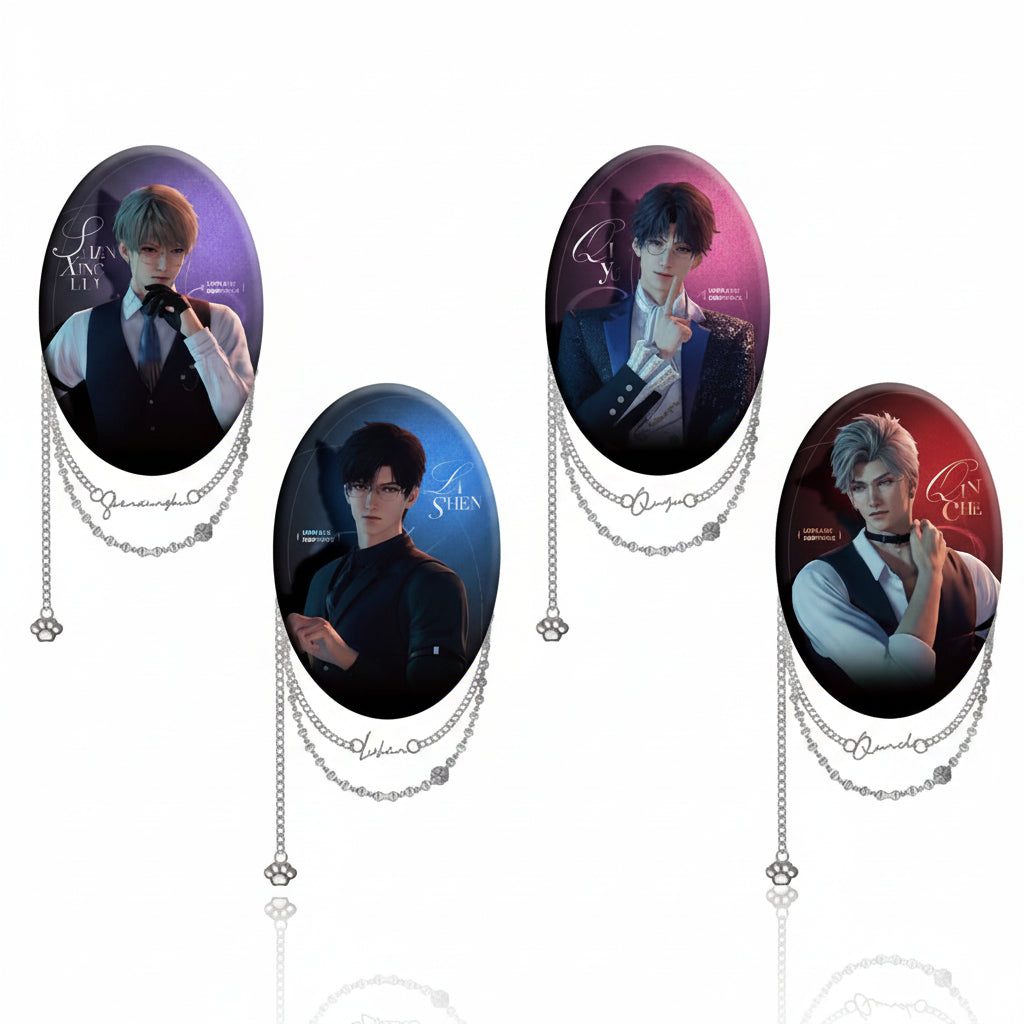 Official Love and Deepspace Meow Tour oval chain badge