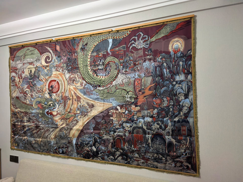 Official Black Myth: Wukong Wind Rises at Dusk Woven Throw Blanket