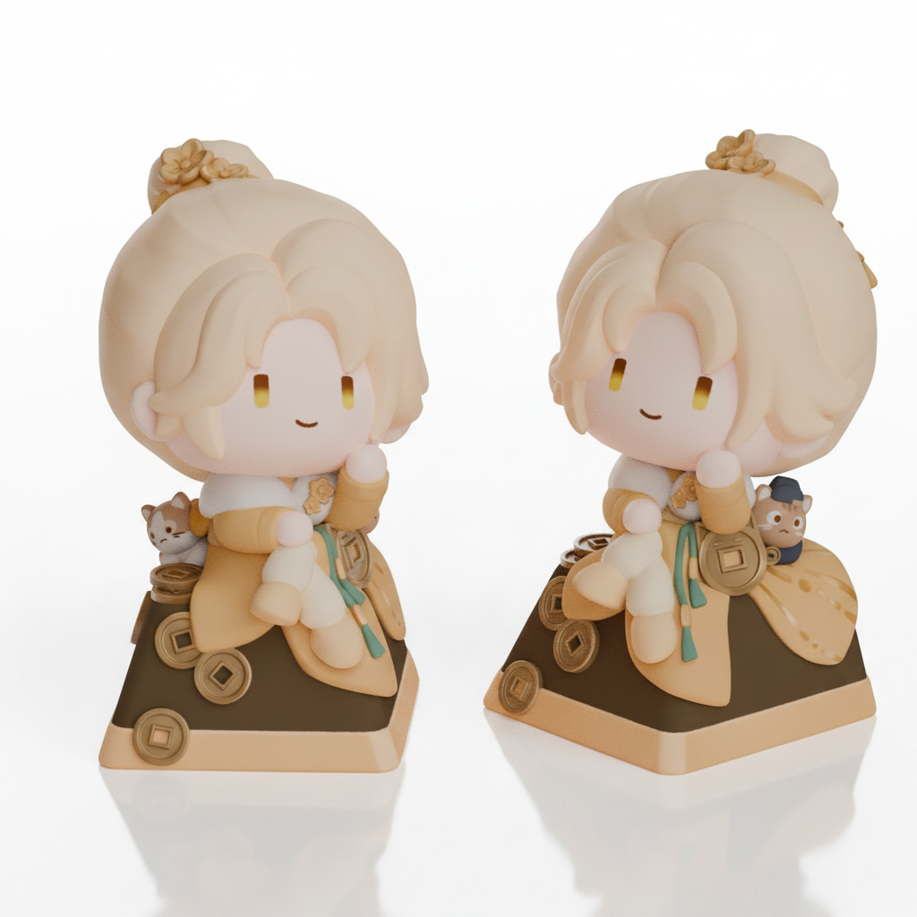 Where Winds Meet Fan-Made Yingying Dongque Resin Keycaps