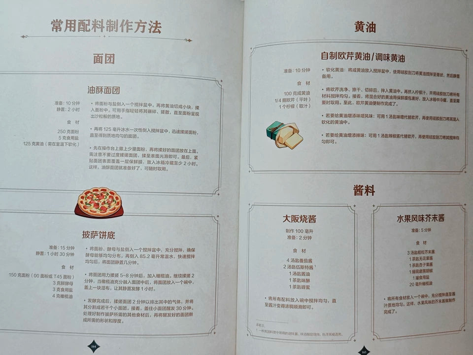 Genshin Gourmet Supremos cookbook open ingredient preparation reference pages