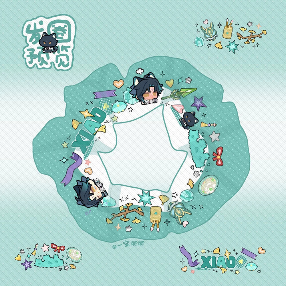Genshin Impact Fan-Made Character Hair Scrunchie Collection