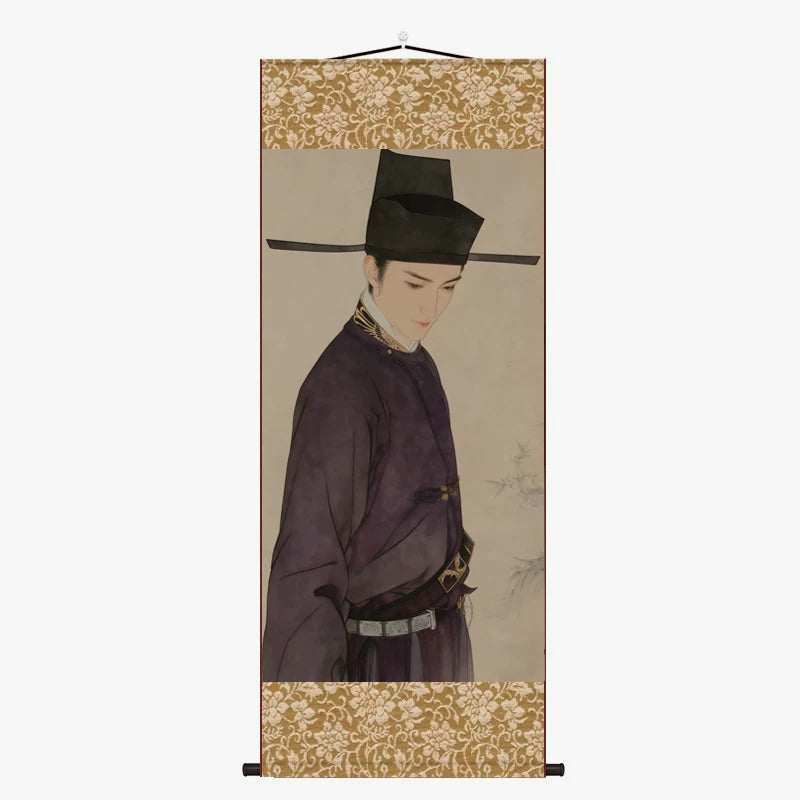 Myth of Empires: Jiang Yan, Zhao Guangyi, Jin Zhongyuan, Mobile Game Fan Merchandise, Silk Scroll Painting, Large Size Customization