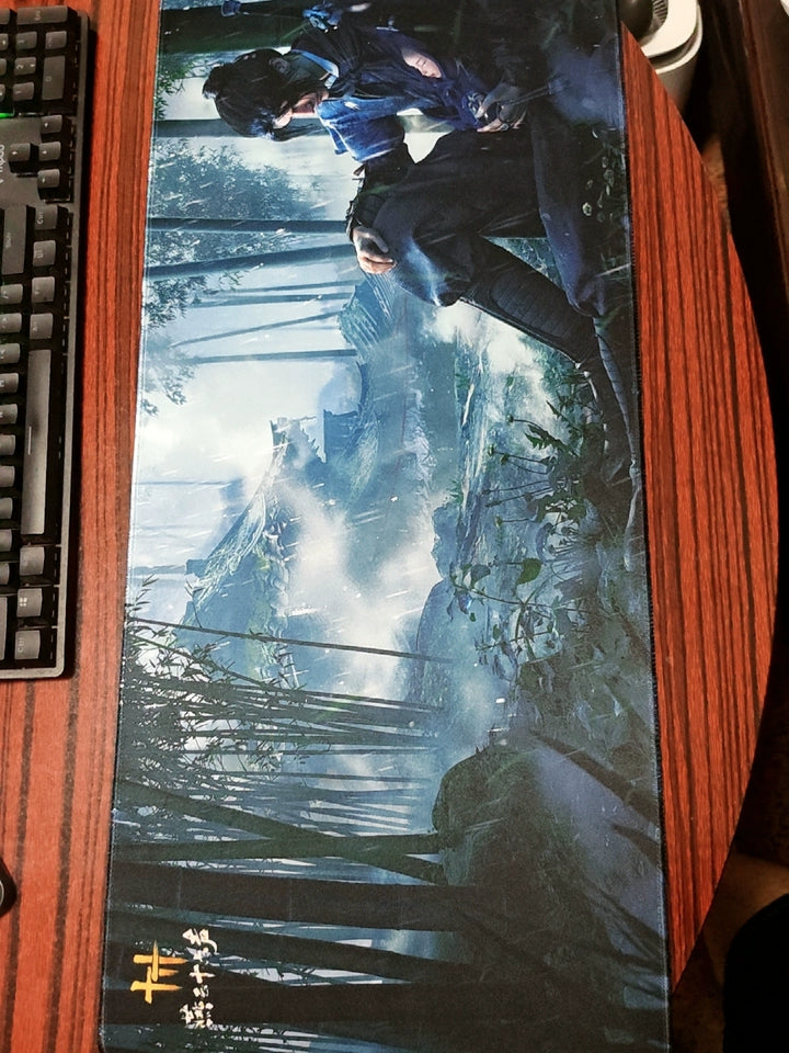 Official Where Winds Meet Black Gold or Bamboo Desk Mat