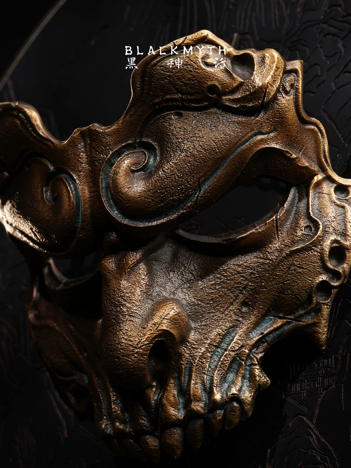 Black Myth: Wukong Golden Angry Face Mask half-scale collectible side profile detail