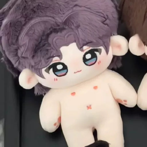 Love and Deepspace bare plush doll purple hair and blue eyes
