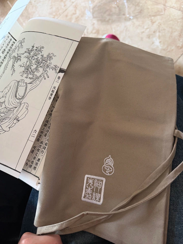 Black Myth Wukong Ying Shen Tu open book partly covered by cloth wrap