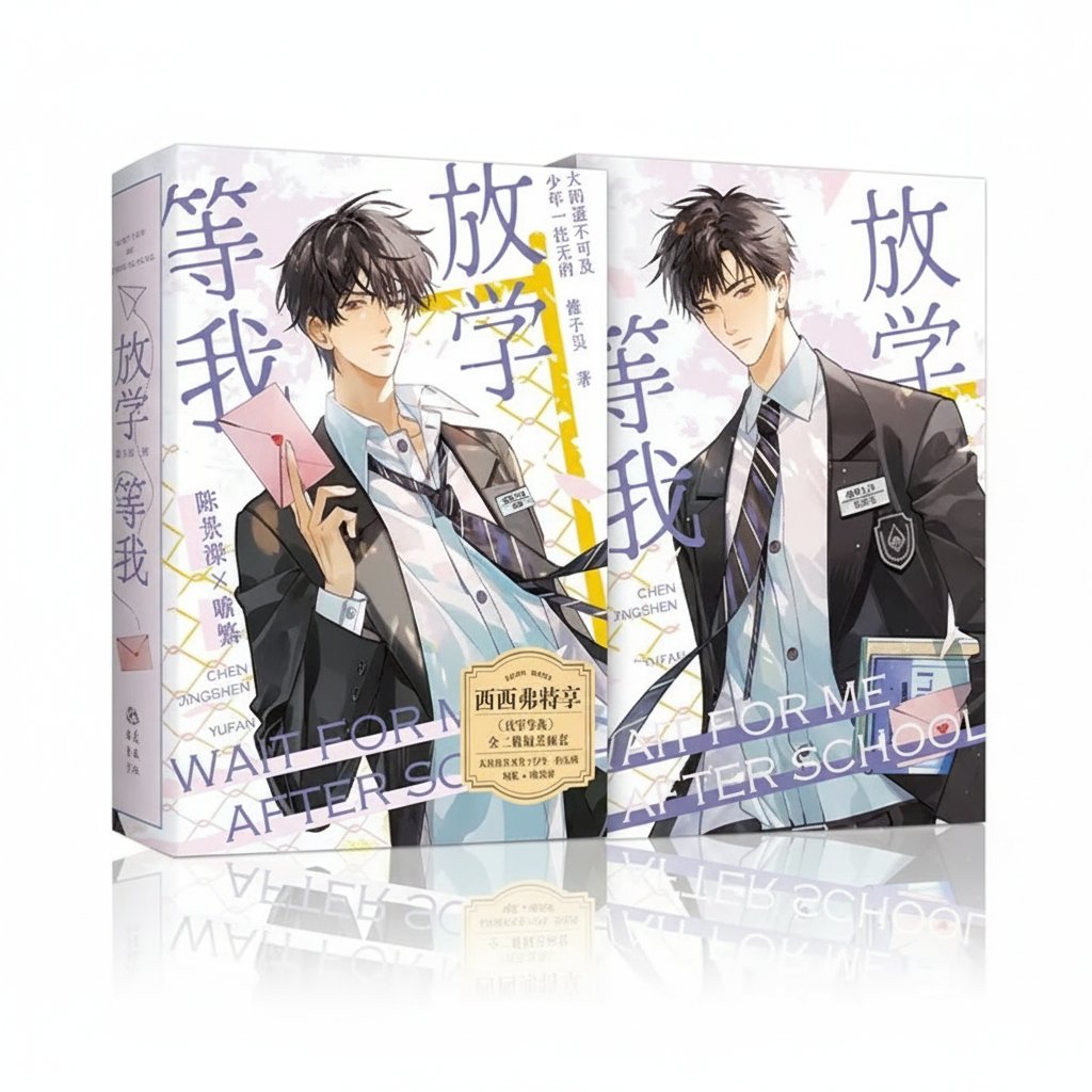 Official Wait for Me After School Chinese novel 2-volume set cover