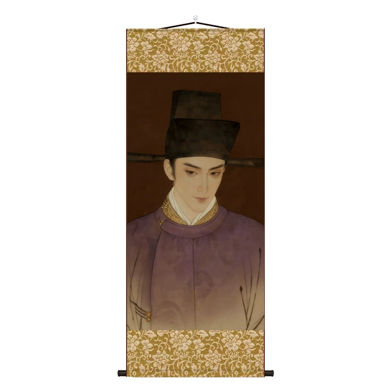 Myth of Empires: Jiang Yan, Zhao Guangyi, Jin Zhongyuan, Mobile Game Fan Merchandise, Silk Scroll Painting, Large Size Customization