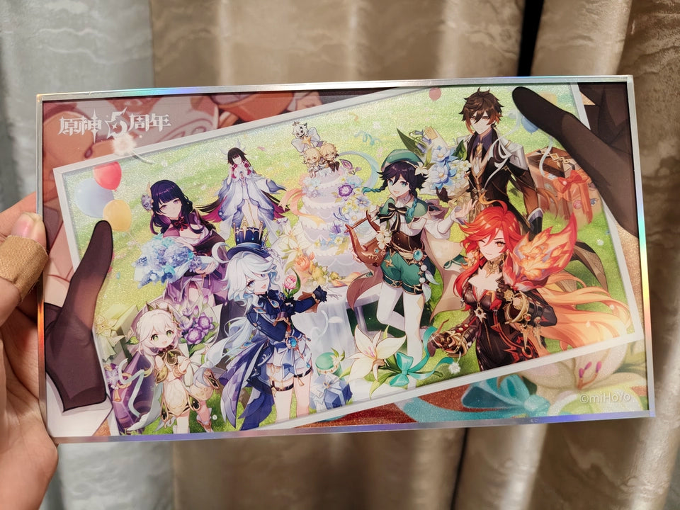 Official Genshin Impact Anniversary Celebration Acrylic Shikishi