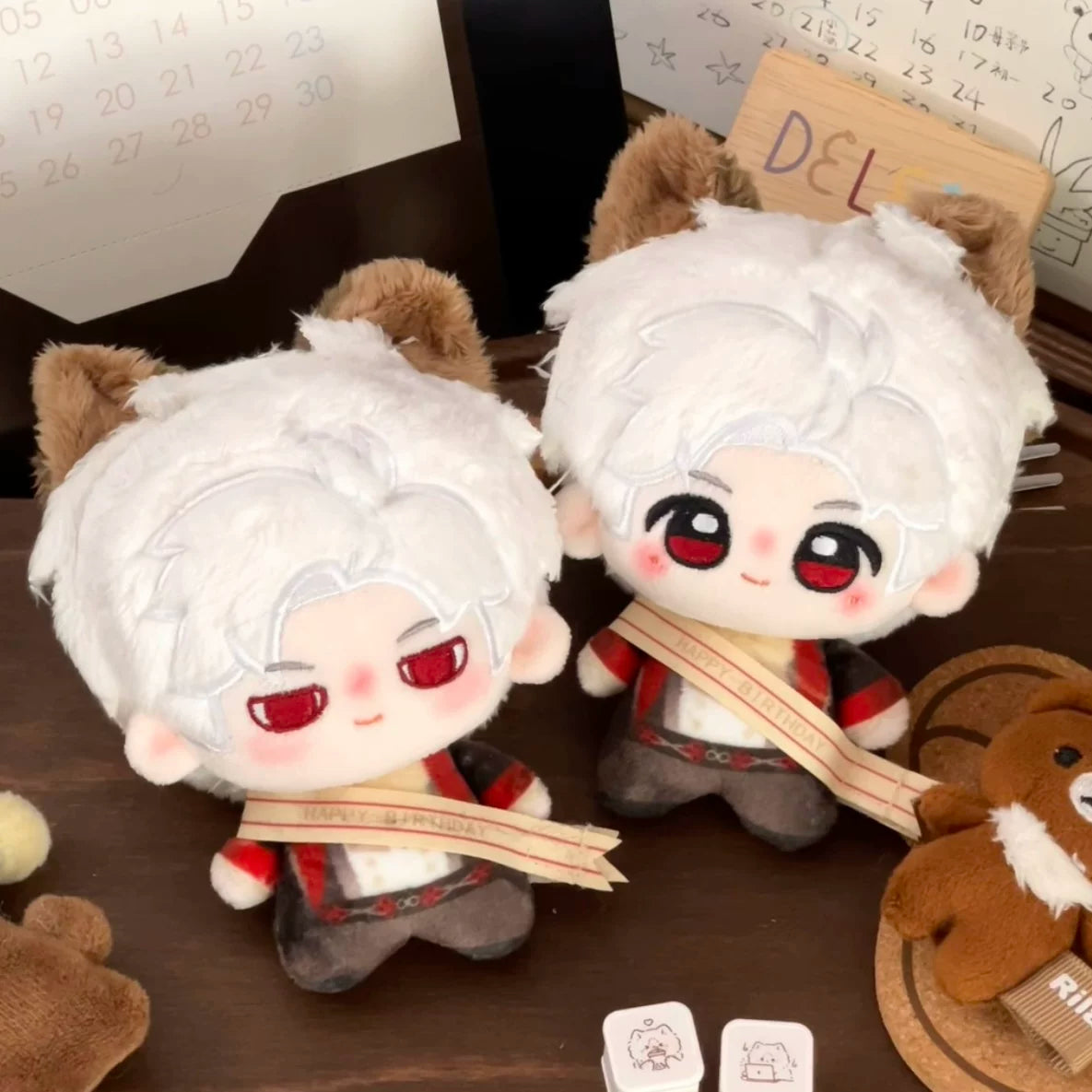 Love and Deepspace Sylus 3.94 inch birthday plush dolls pair with wolf ears