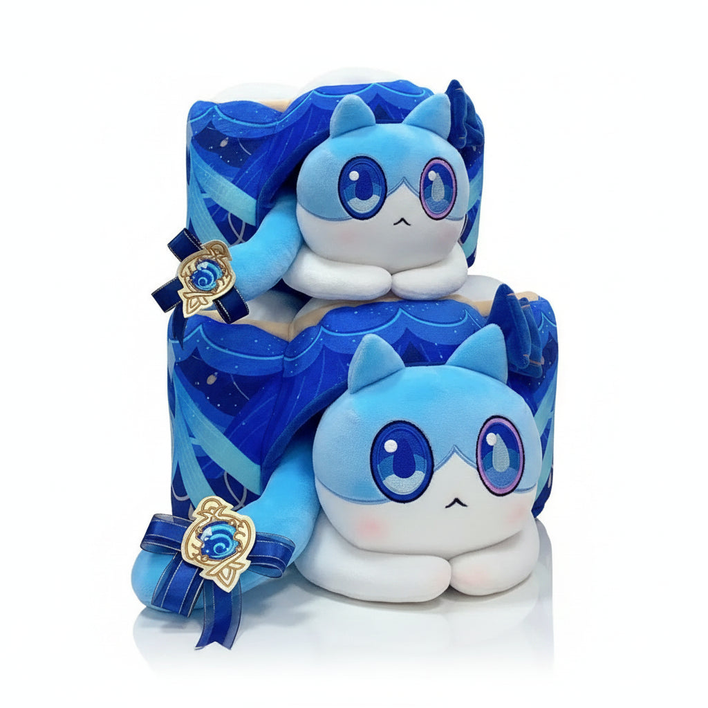 Genshin Impact Furina cat cake plush
