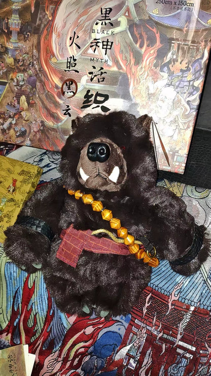 Official Black Myth: Wukong Black Bear Guai Plush Keychain & Display Plush