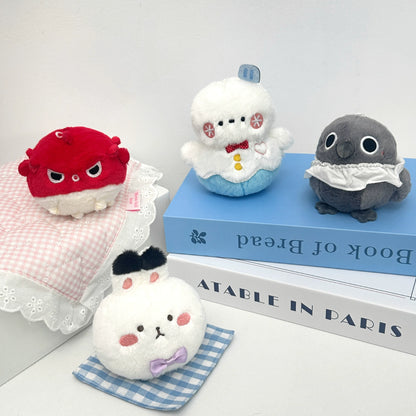 Love and Deepspace Four Mascot Series plush charms group display with four characters
