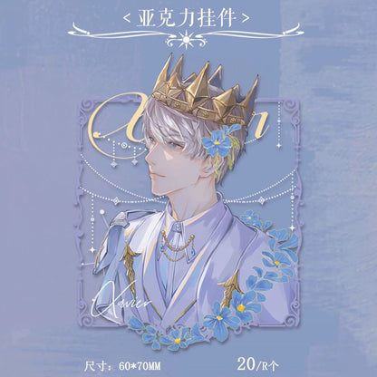 Love and Deepspace Xavier Astralon acrylic charm design preview with crown