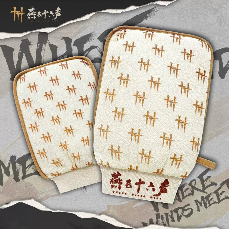 Official Where Winds Meet Muddy Cotton Sponge Bath Mitt
