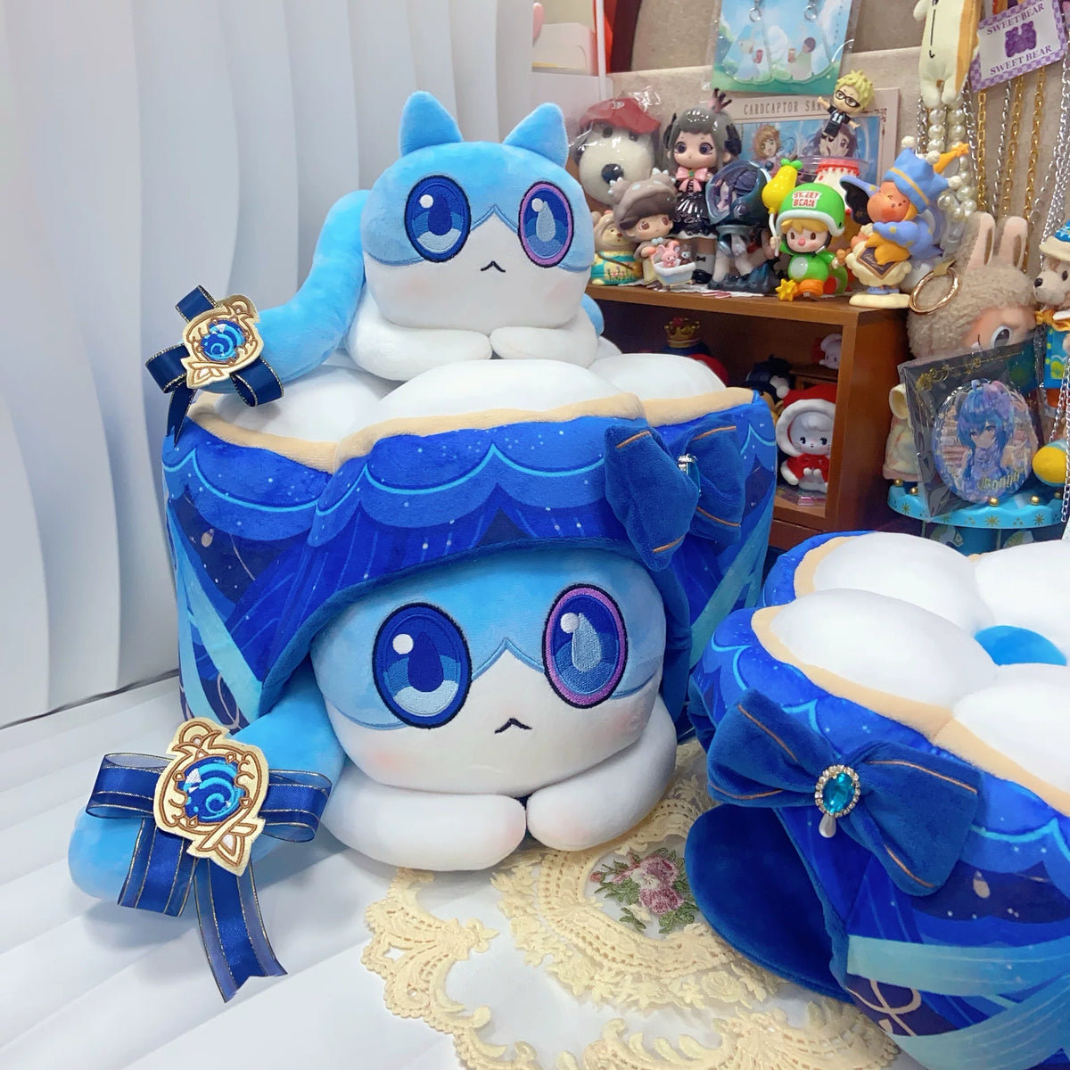 Genshin Impact Fan-Made Furina Cat Cake Plush