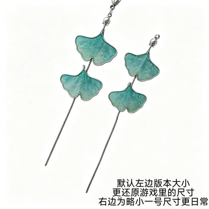 燕云十六声陈慎银杏耳饰小师兄耳坠925银针绒花耳环燕云周边饰品