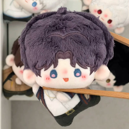 Love and Deepspace Magnetic Bean plush doll purple hair lying on stick