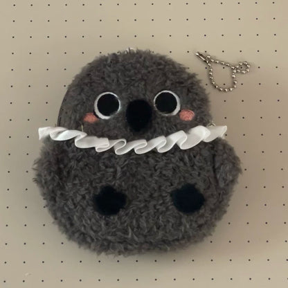 Love and Deepspace Character Earbud Coin Pouch dark gray coal shape