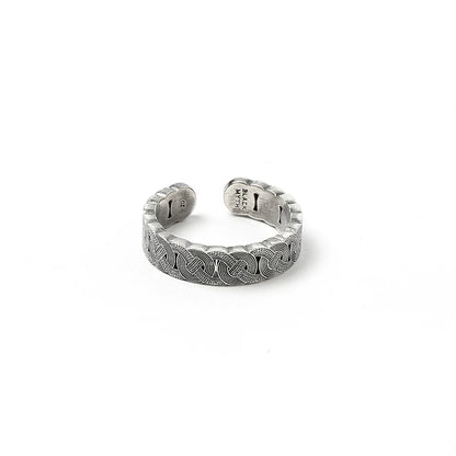 Black Myth Wukong Void Ring - dreidimensionale Reliefskulptur, geschlossener flacher Schlangenmuster-Ring, offener Ring, Accessoire, Bronzering, offizielles Wukong-Merchandise