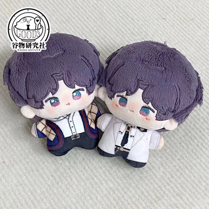 Love and Deepspace Rafayel 10 cm nunu plush dolls pair in white suit and vest
