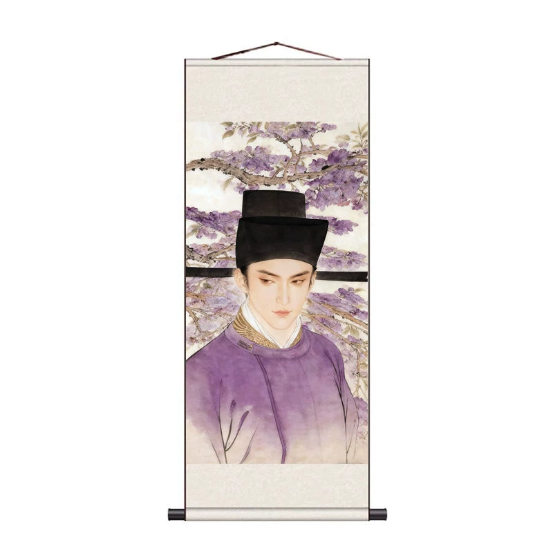 Myth of Empires: Jiang Yan, Zhao Guangyi, Jin Zhongyuan, Mobile Game Fan Merchandise, Silk Scroll Painting, Large Size Customization