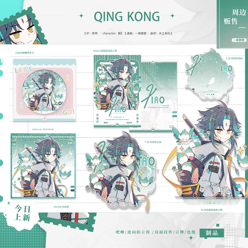 Genshin Impact Fan-Made Chibi Acrylic Stand & Art Card Collection