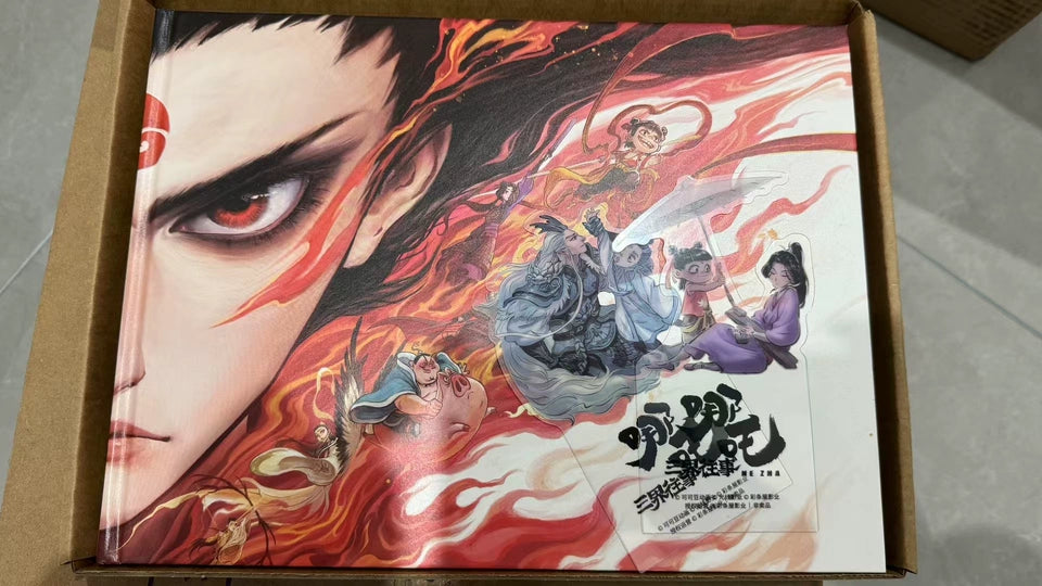 Ne Zha art book set art book inside open shipping box
