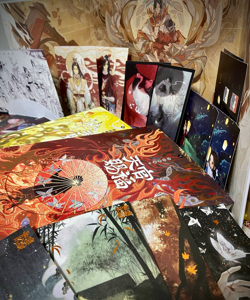 TGCF Chinese novel box set color prints and coordinated paper bonuses