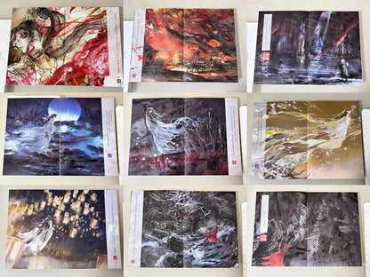 TGCF Chinese novel box set nine square illustration cards