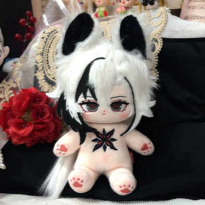 Genshin Impact Fan-Made Arlecchino 20 cm Cotton Plush Doll with Skeleton
