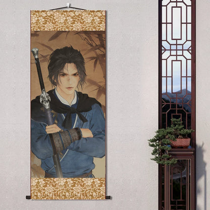 Myth of Empires: Jiang Yan, Zhao Guangyi, Jin Zhongyuan, Mobile Game Fan Merchandise, Silk Scroll Painting, Large Size Customization