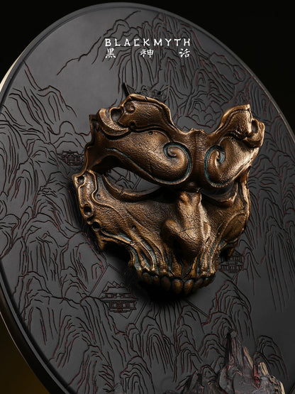 Black Myth: Wukong Golden Angry Face Mask half-scale collectible close-up front