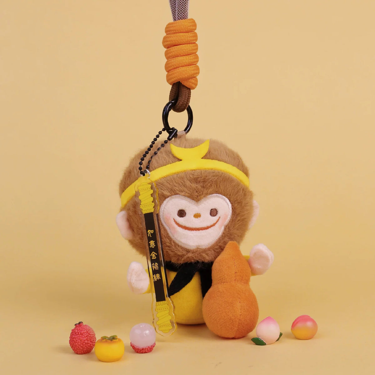 Sun Wukong plush charm with magnetic gourd