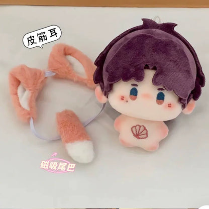 Love and Deepspace Animal-Ear plush doll purple hair with pink cat ears and magnetic tail