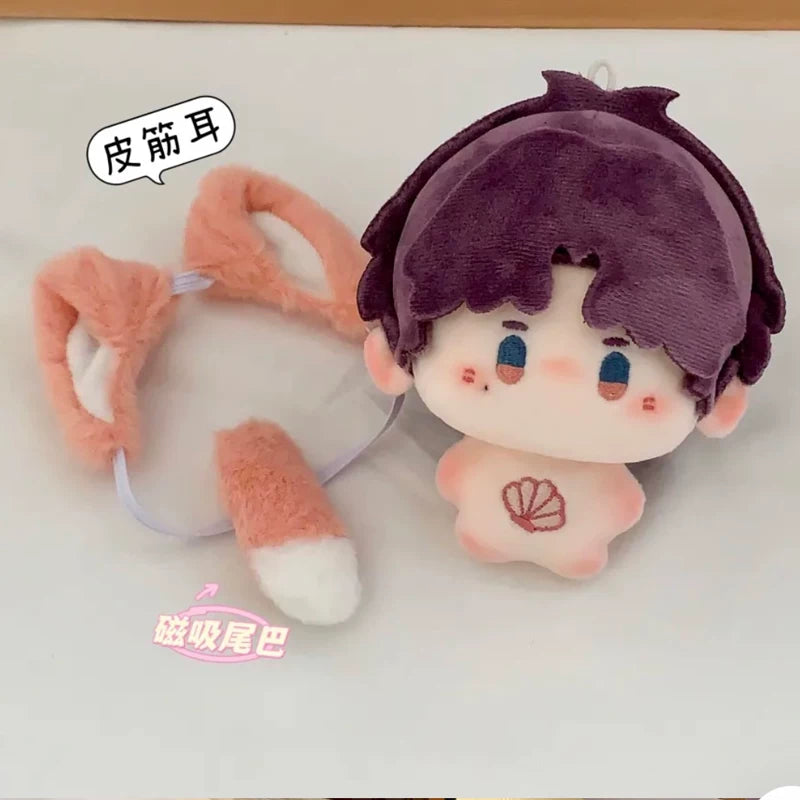 Love and Deepspace Animal-Ear plush doll purple hair with pink cat ears and magnetic tail