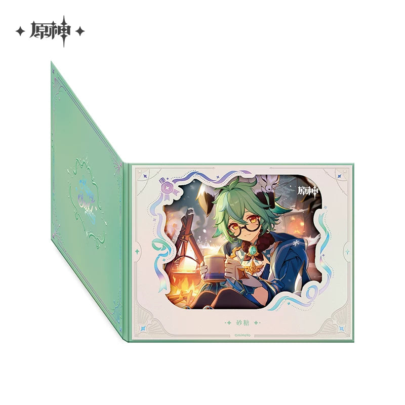 Official Genshin Impact Fated Day Character Fold-Out Window Shikishi