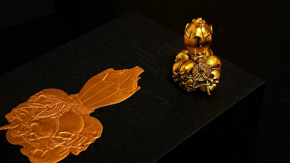 Official Black Myth: Wukong Five Ghosts Gourd Mini Incense Holder - Imitation Gilded Finish