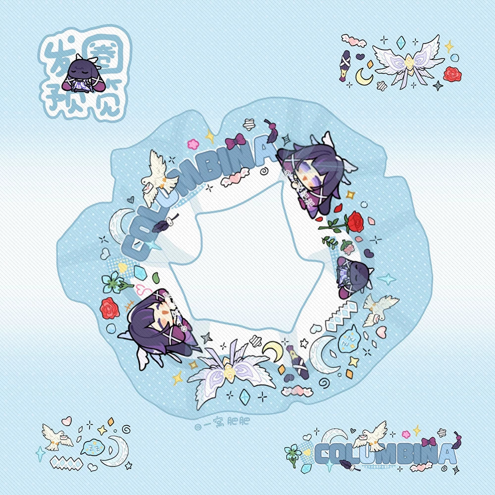 Genshin Impact Fan-Made Character Hair Scrunchie Collection