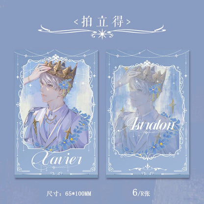 Love and Deepspace Xavier Astralon instant photo card design preview, blue tones