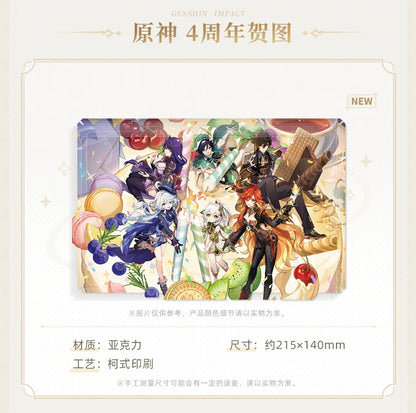 【原神官方】原神主题系列拼插亚克力收藏画  周年贺图 Genshin