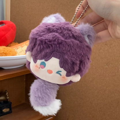Love and Deepspace Character Plush Bag Charm purple hair charm hanging