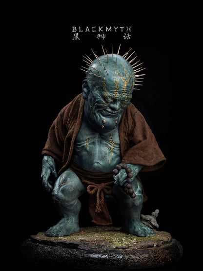 Black Myth: Wukong Wandering Wight 1/4 scale collectible figure head and prayer beads close-up